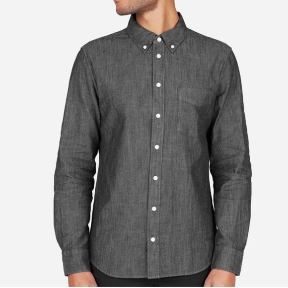 Everlane Men's Dark Gray Casual Button-Down Shirt - Picture 1 of 8